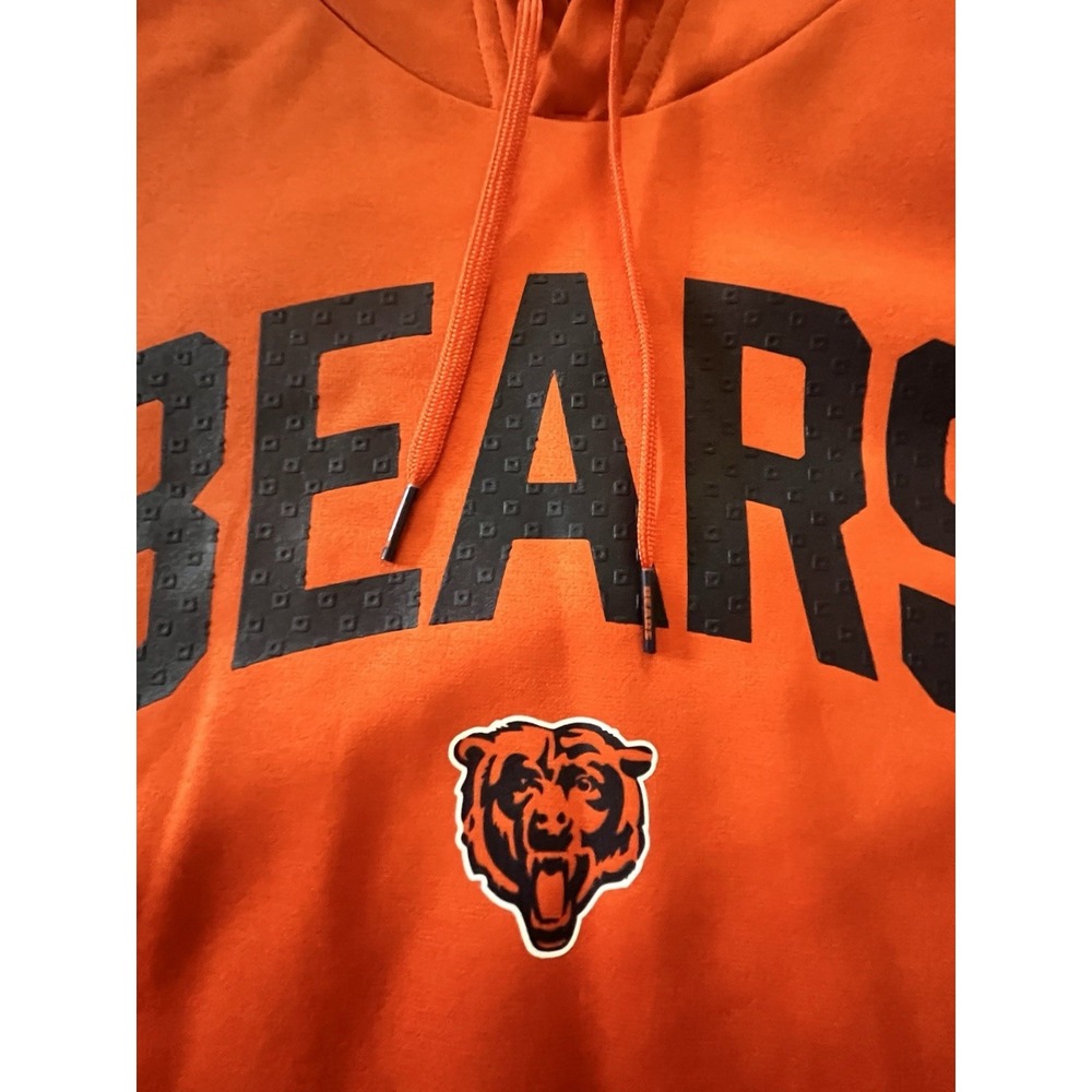 Chicago Bears Nike Mens Medium Orange Sideline Stack Performance Pullover Hoodie - Picture 3 of 10
